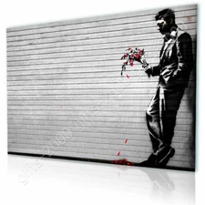 New York Waiting In Vain by Banksy | Canvas (Rolled) | Wall art HD artwork