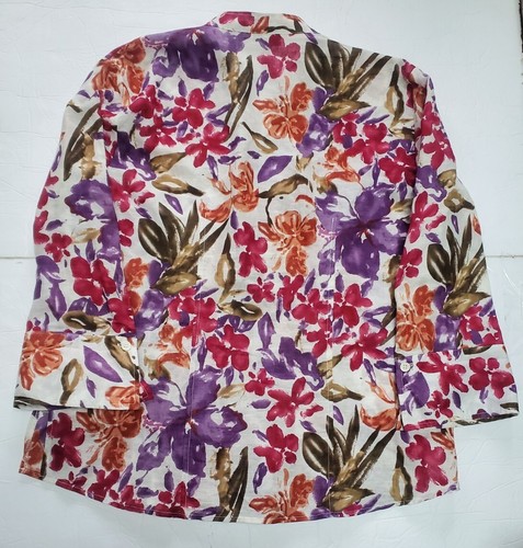 Harve Benard Top Bluse Shirt Leinen Baumwollmischung Blumen Damen Gr. XL Neu ohne Etikett - Bild 3 von 9