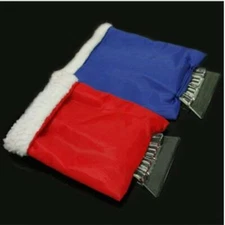 US Warm Ice Scraper Mitt Windshield Snow Scrapers Waterproof Snow Remover Glove