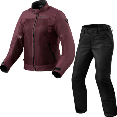 Rev It Eclipse Ladies Motorcycle Jacket Trousers Aubergine