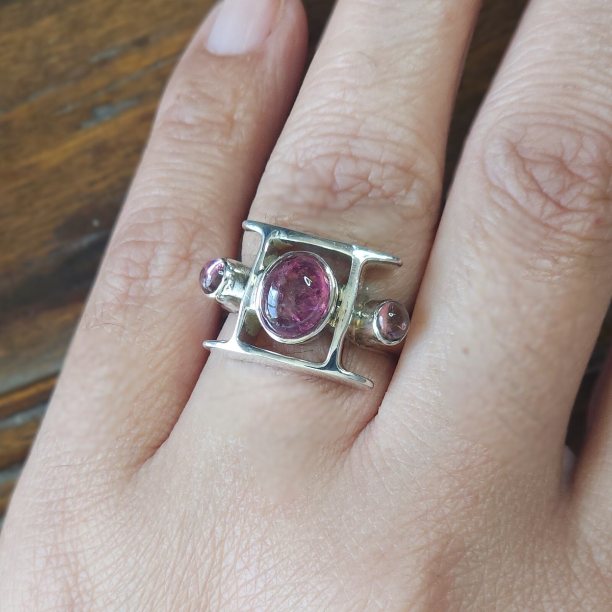 925 Sterling Silver Ring with Purple Tourmaline RG023A, B