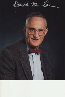 David M. Lee Original-Autogramm auf Foto ''Nobel Preis Physik 1996''