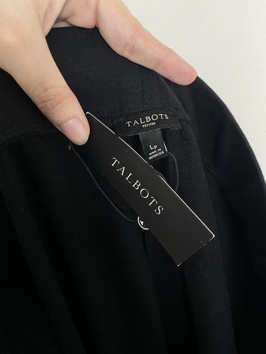 Talbots Women's Capri Flare Athletic Pant Deep Black, Pants Petite Sz Large New - Picture 4 of 6