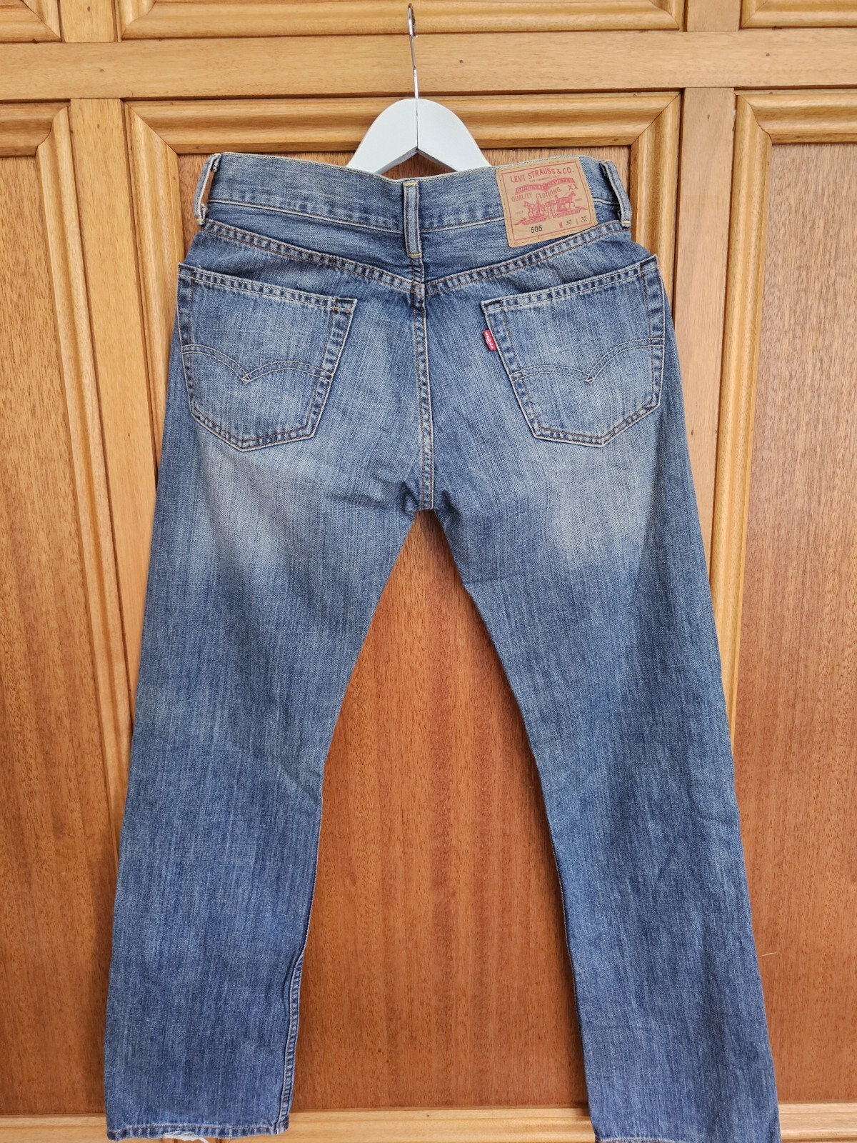 Vintage Levi's 505 Jeans Mens Size W30 L32 Blue Regular Fit Straight Leg Denim