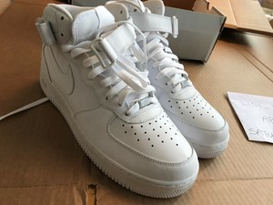 white air force ones mid