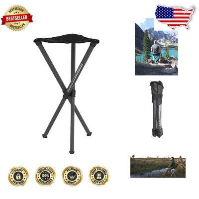 Durable Lightweight Folding Stool - 24'' Adjustable Height, Ideal for Outdoor Use