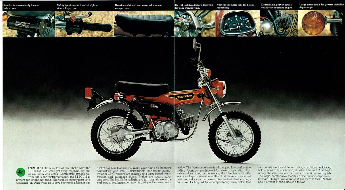 HONDA Brochure ST90 1975 K2 USA Sales Catalog Catalogue REPRO eBay