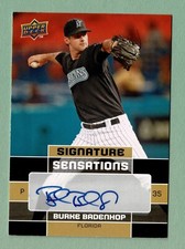 2010 UD SIGNATURE SENSATIONS BURKE BADENHOP #SS-BA NM UPPER DECK AUTO
