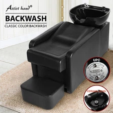 Backwash Shampoo Chair Ceramic Bowl Beauty Salon Spa Barber Station w/Footrest