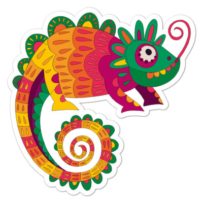 Mexican Lizard Gecko, Vinyl Decal Sticker, Indoor Outdoor, 3 Sizes, #9063