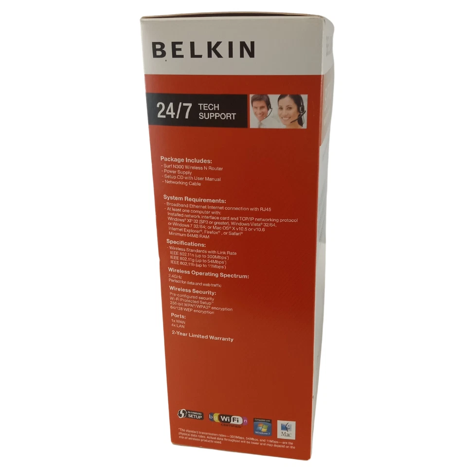 Router inalámbrico N Belkin Surf N300 - Fácil cobertura para toda la casa Foto 2 de 4