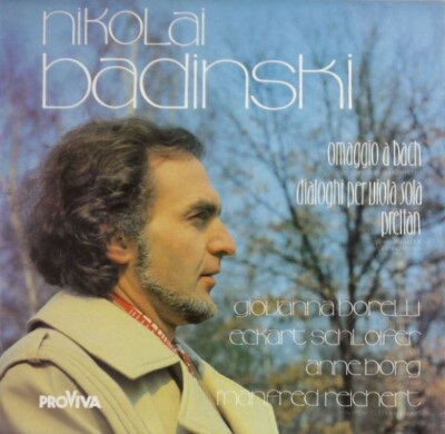 Lp Nikolai Badinski: Omaggio A Bach / Dialoghi Per Viola Sola / Preltan