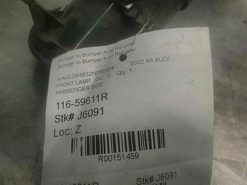 Luz antiniebla/esquina RT pasajero 6 cilindros para AUDI A6 151459 02-04 - Imagen 11 de 11