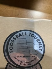 Foosball Collectable Tournament Soccer, Midwest Sticker 1970s Original