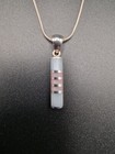 Silver Pendant Chain Pink Blue Mother Of Pearl With Snake Chain 925