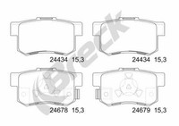 Breck BremsbeläGe Bremsbelegsatz Hinten Passend FüR Honda CR-V II FR-V