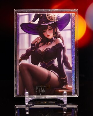 Mona Genshin Impact Goddess Diary Blind Premium S Glitter Foil Card Waifu