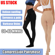 NEW 30-40 mmHg Compression Pantyhose Stockings Women's Support Tights Hosiery
