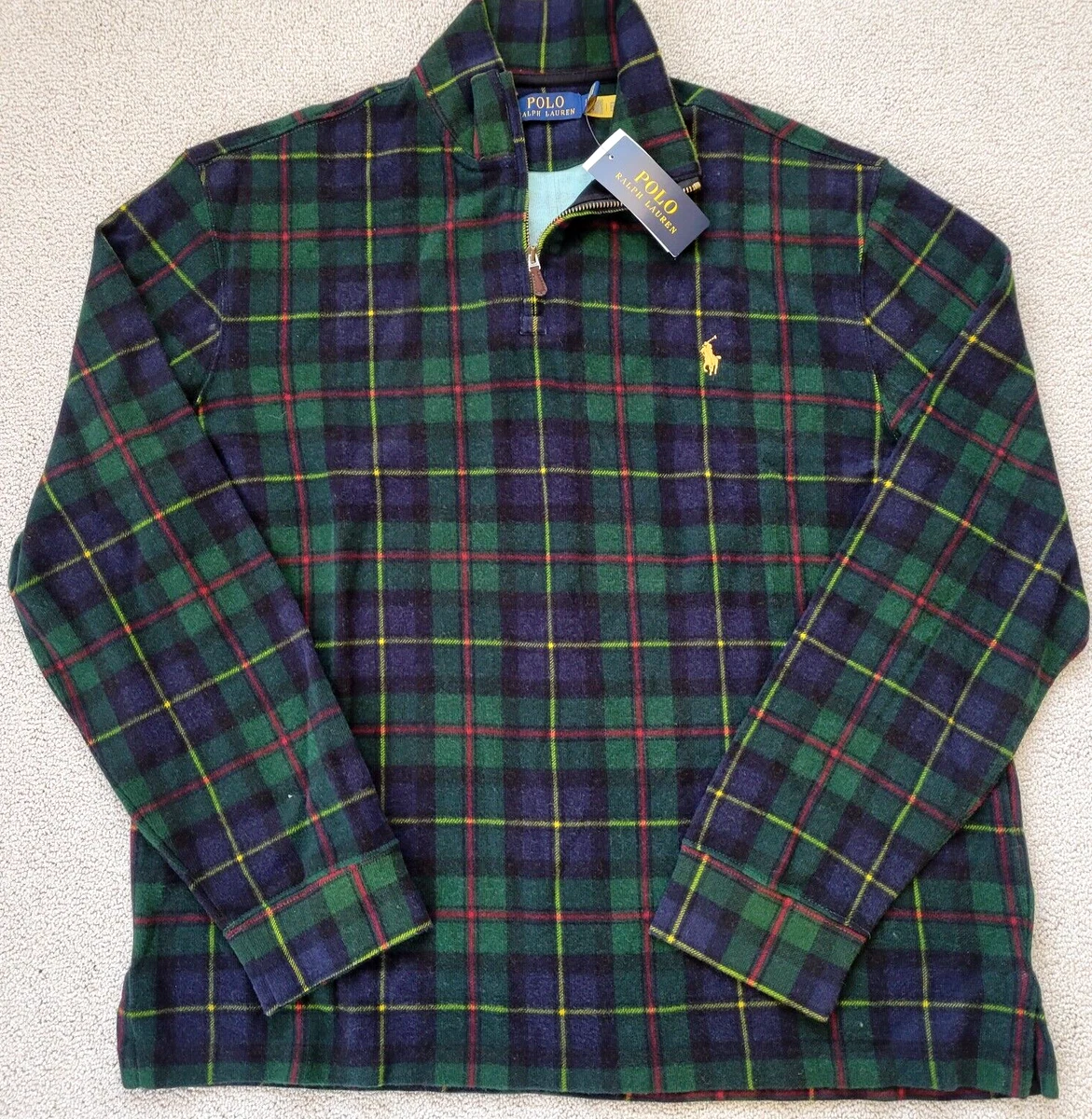 Plaid sweatshirt mens sale
