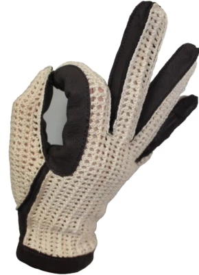 Leder/ Baumwolle Reit Handschuhe Otto Kessler Gr. 8,5 Damen Herren Kinder OVP