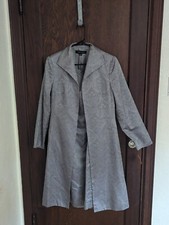 New With Tags Adrianna Silk Vintage Gray Sheath Dress  Overcoat Size 6...