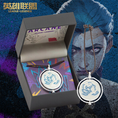 #ad League of Legends Arcane Season 2 Official Jinx Blue Rose Necklace Pendant Gift $125.12