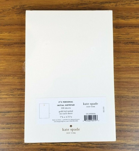 2 blocs de notas iniciales Kate Spade "B" 100 hojas cada uno sellado - Imagen 3 de 5