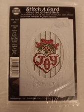 Needle Magic Stitch A Card 7053 Joy Counted Cross Stitch Christmas Card Kit 
