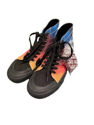 VANS High Top Gradient Canvas Sneakers Black Blue Red Orange Men's