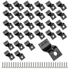 Table Desk Top Fasteners Set of 30 Clips & Screws Black Heavy Duty Z Bracke