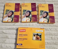 Lot of 175 Sheets Staples Supreme Photo Paper 5x7"   Glossy Finish for Printers
