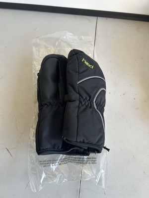 HEAD Junior Kids Ski Mittens Winter Gloves size Small (4-6) Black
