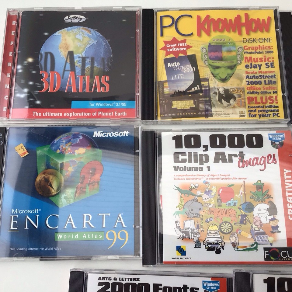Microsoft Cd Rom Ebay Microsoft Encarta 99 atlas and bundle PC Cd-Roms English Edition ...