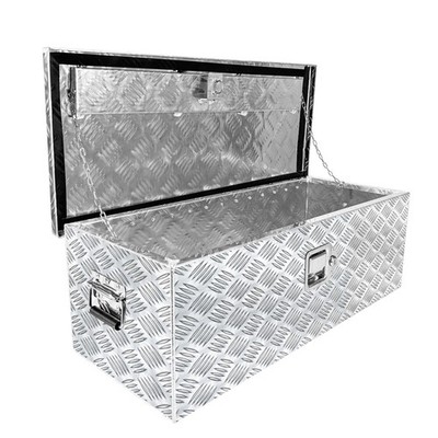Rectangular Aluminum Tool Box 30''x13''x10'' Pickup Truck Trailer Underbody Storage