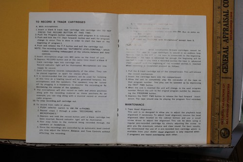 Vintage Channel Master AM-FM Multiplex Ricevitore Registratore HP6018 Manuale - Foto 3 di 4