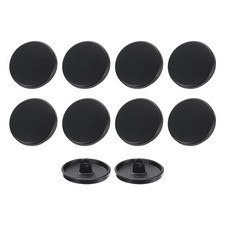 10pcs Metal Round Flat Sewing Buttons 20mm Alloy Button Matt Black