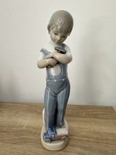Lladro Porcelain Figure Mechanic Boy Hammer Truck Dice Statue Spain Spanis 4897