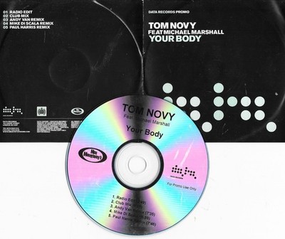 Tom Novy ft Michael Marshall-Your Body 5-track DJ promo CD single 2003