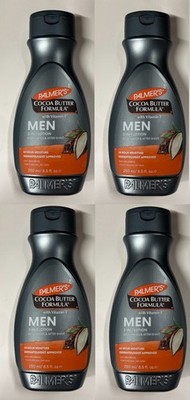4 x Palmers Kakaobutter Formel mit Vitamin E, HERREN Körper & Gesicht 250ml.