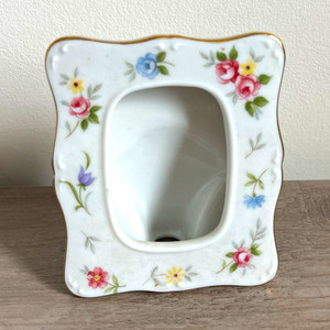 Takahashi Victoria Porcelain Floral Mini Photo Frame White Freestanding