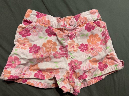 Circo Baby Toddler Girls Pink Floral No Cuff Shorts Elastic Waist Sz 4T Flowers