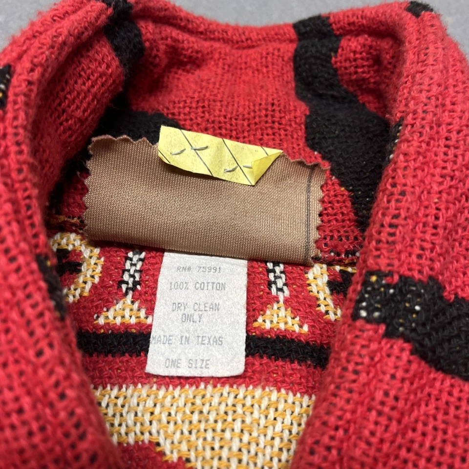 Chaqueta Poni Pintada Vintage Animales Tapiz Mujer Azteca OS Se Ajusta Como Grande Foto 3 de 4