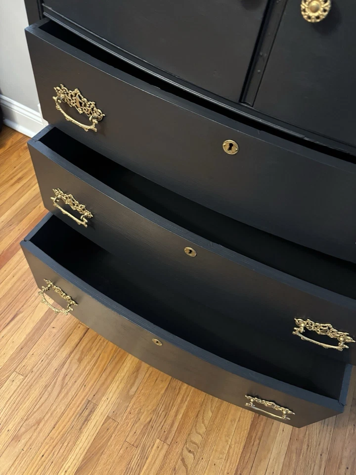 Cajonera negra victoriana de 1800 - **Solo recogida local (19064)** Foto 3 de 3