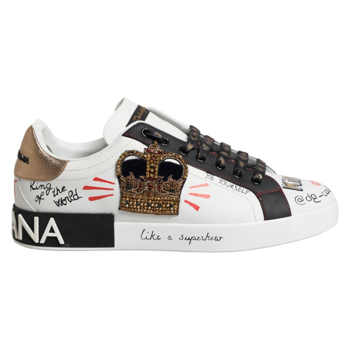 Zapatillas Dolce Gabbana Tenis King Calfskin Portofino Sneakers En