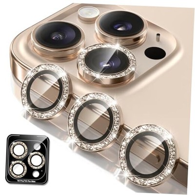  Camera Lens For iPhone 16 Pro/iPhone 16 Pro Max Glitter Titanium Desert