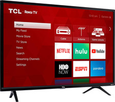 TCL 40-Inch 1080P Smart LED Roku TV - 40S325, Black Inch In Smart Big Flat