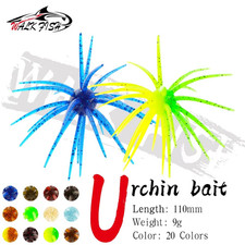 Sea Urchin Soft Plastic Bass Fishing Lures 20mm Coike Style Finesse Baits 2 Pack