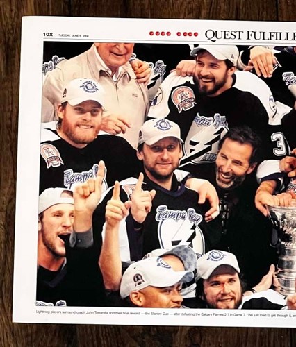 2003-04 Tampa Bay Lightning Stanley Cup Trophy Poster St Louis Lecavalier Torts - Picture 3 of 6