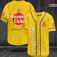 Havana Club Rum Yellow Baseball Jersey_yol_46