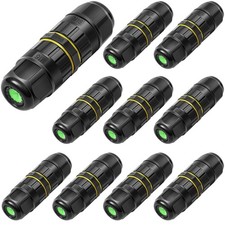 10 Pcs -3pin Ip68 Outdoor Waterproof Junction Box Electrical Cable Connector,...